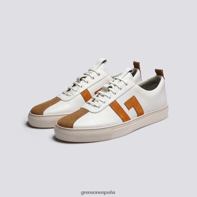 Grenson hombres zapatilla de deporte 67 blanco amarillo PB0FB196 zapatillas