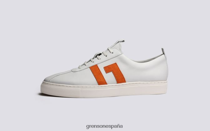 Grenson hombres zapatilla de deporte 67 blanco/naranja PB0FB198 zapatillas