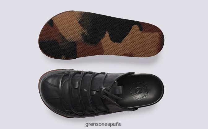 Grenson hombres zapatilla de deporte 75 negro bruñido PB0FB203 zapatillas