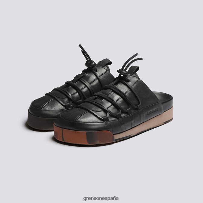 Grenson hombres zapatilla de deporte 75 negro bruñido PB0FB203 zapatillas