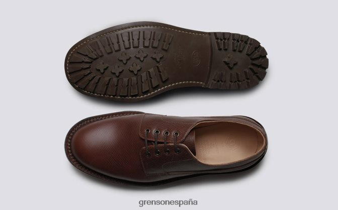 Grenson hombres Víctor marrón PB0FB156 zapatos derby