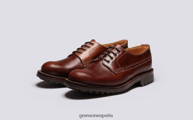 Grenson hombres Víctor marron oscuro PB0FB155 zapatos derby