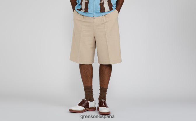 Grenson hombres bellamy blanco/bronceado PB0FB148 zapatos derby