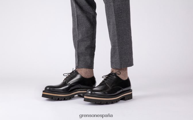 Grenson hombres brusco negro PB0FB160 zapatos derby