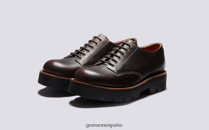 Grenson hombres callan marrón oscuro PB0FB150 zapatos derby