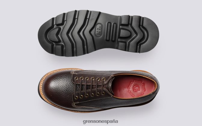 Grenson hombres callan marrón oscuro PB0FB150 zapatos derby