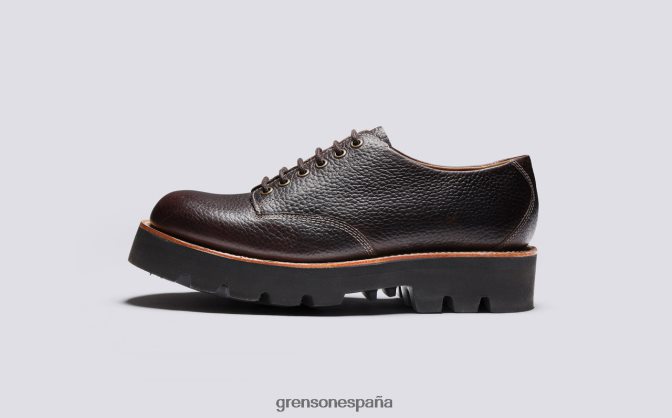 Grenson hombres callan marrón oscuro PB0FB150 zapatos derby