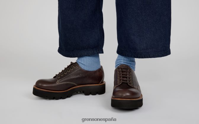 Grenson hombres callan marrón oscuro PB0FB150 zapatos derby