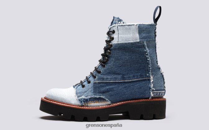 Grenson mujer la bota kelly azul PB0FB270 botas