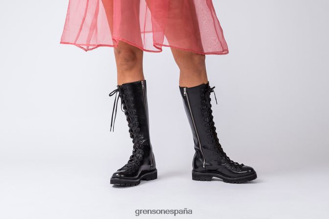 Grenson mujer nanette hasta la rodilla negro PB0FB304 botas