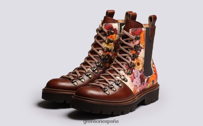 Grenson mujer nanette x gatito grayson flores marrones PB0FB286 botas