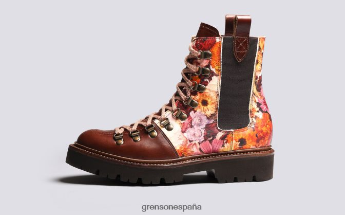 Grenson mujer nanette x gatito grayson flores marrones PB0FB286 botas