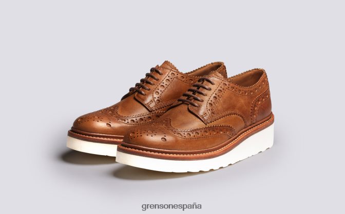 Grenson mujer Ava natural PB0FB329 zapatos brogue
