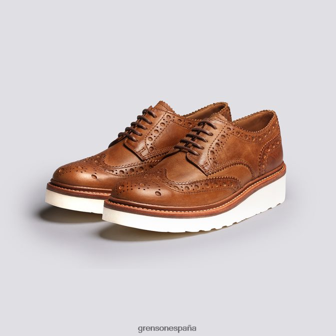 Grenson mujer Ava natural PB0FB329 zapatos brogue
