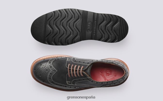 Grenson mujer Ava negro PB0FB331 zapatos brogue