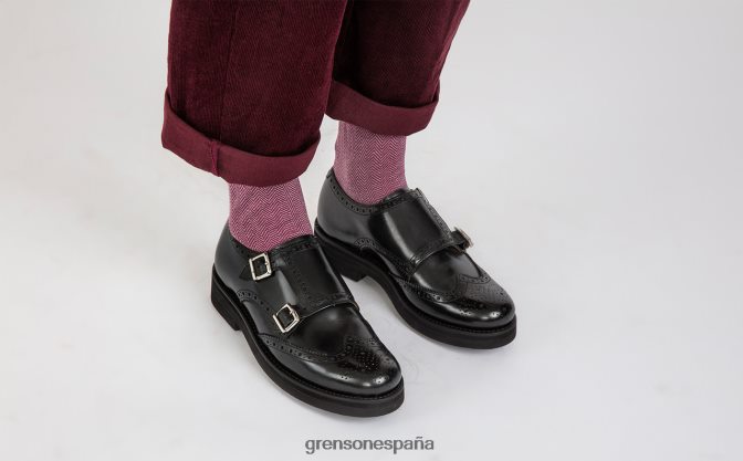 Grenson mujer margot negro PB0FB333 zapatos brogue