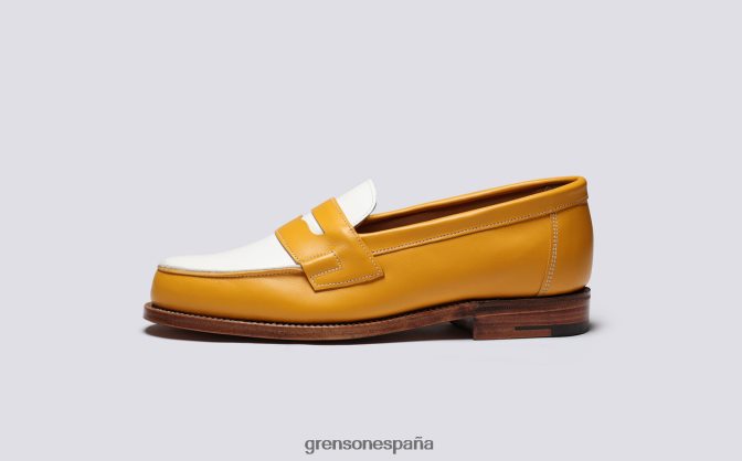 Grenson mujer epsom amarillo blanco PB0FB236 mocasines