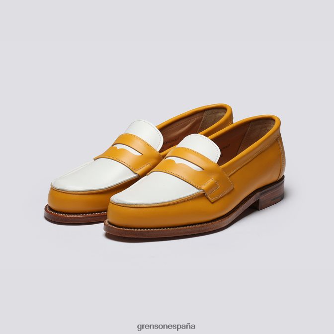 Grenson mujer epsom amarillo blanco PB0FB236 mocasines