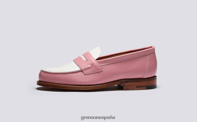 Grenson mujer epsom rosa/blanco PB0FB235 mocasines