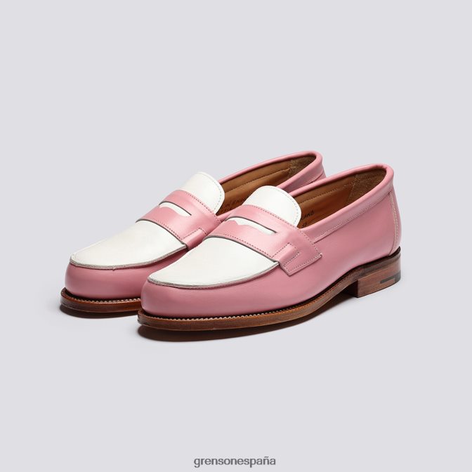Grenson mujer epsom rosa/blanco PB0FB235 mocasines
