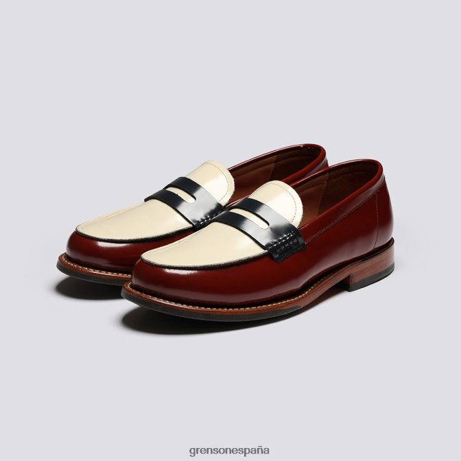 Grenson mujer lynn borgoña PB0FB231 mocasines