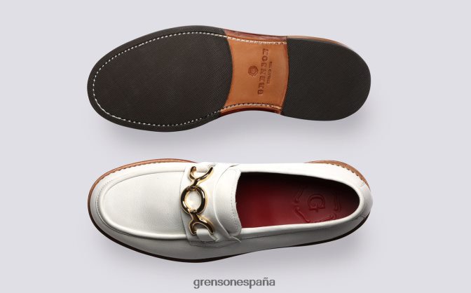 Grenson mujer nina blanco PB0FB250 mocasines