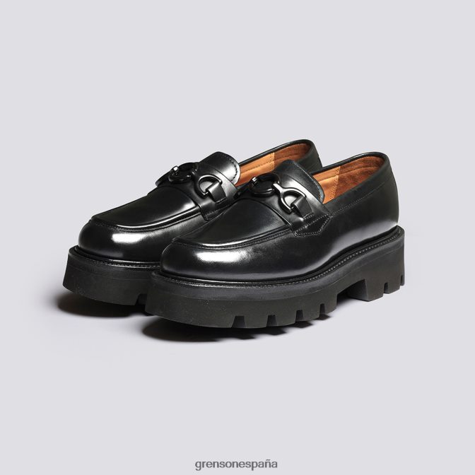 Grenson mujer nina negro PB0FB251 mocasines