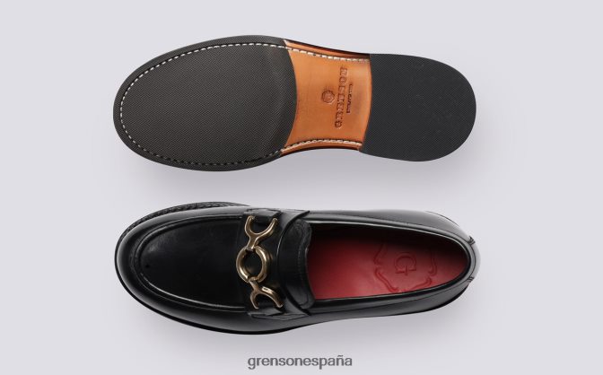 Grenson mujer nina negro PB0FB252 mocasines