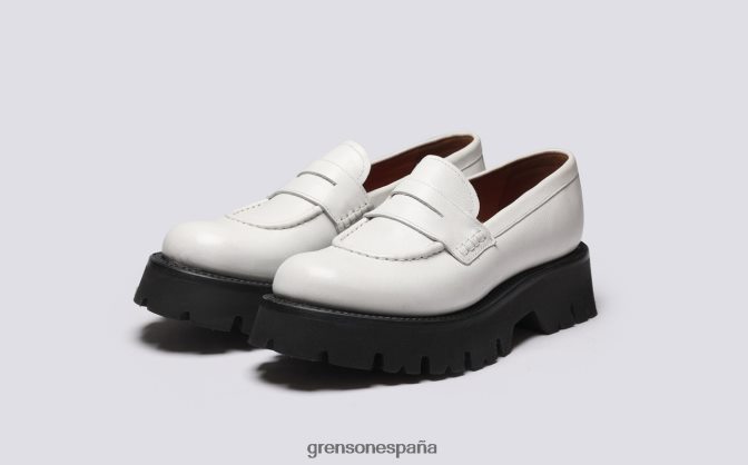 Grenson mujer sombrero blanco PB0FB242 mocasines