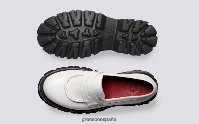 Grenson mujer sombrero blanco PB0FB242 mocasines