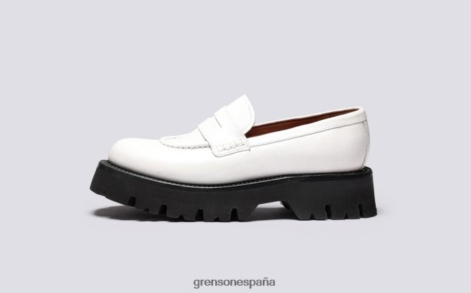 Grenson mujer sombrero blanco PB0FB242 mocasines