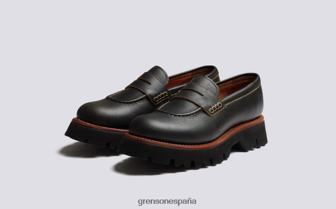 Grenson mujer sombrero marrón antiguo PB0FB257 mocasines