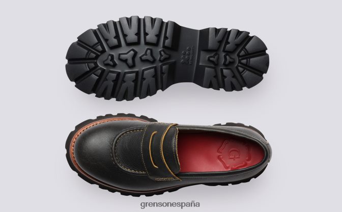 Grenson mujer sombrero marrón antiguo PB0FB257 mocasines