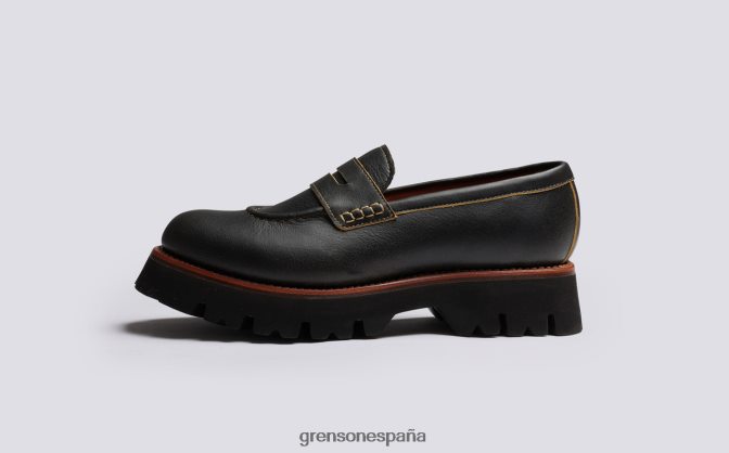 Grenson mujer sombrero marrón antiguo PB0FB257 mocasines