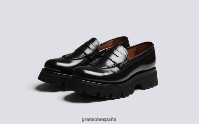 Grenson mujer sombrero negro PB0FB243 mocasines