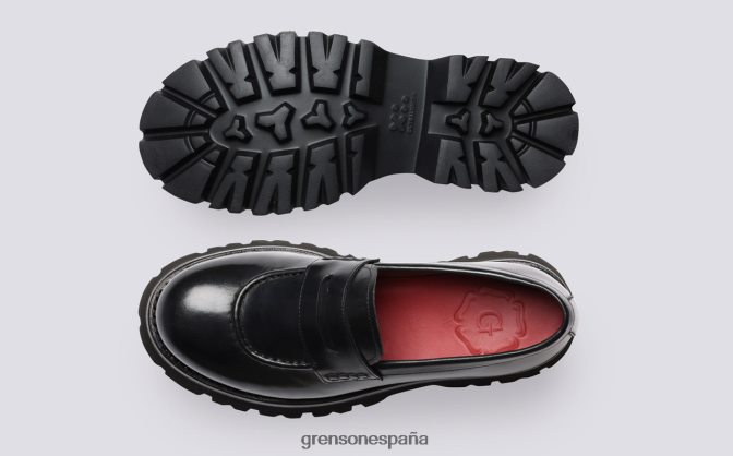 Grenson mujer sombrero negro PB0FB243 mocasines