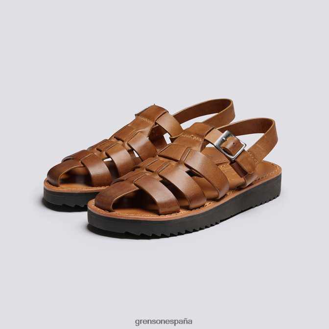 Grenson mujer Reina jengibre bruñido PB0FB383 sandalias