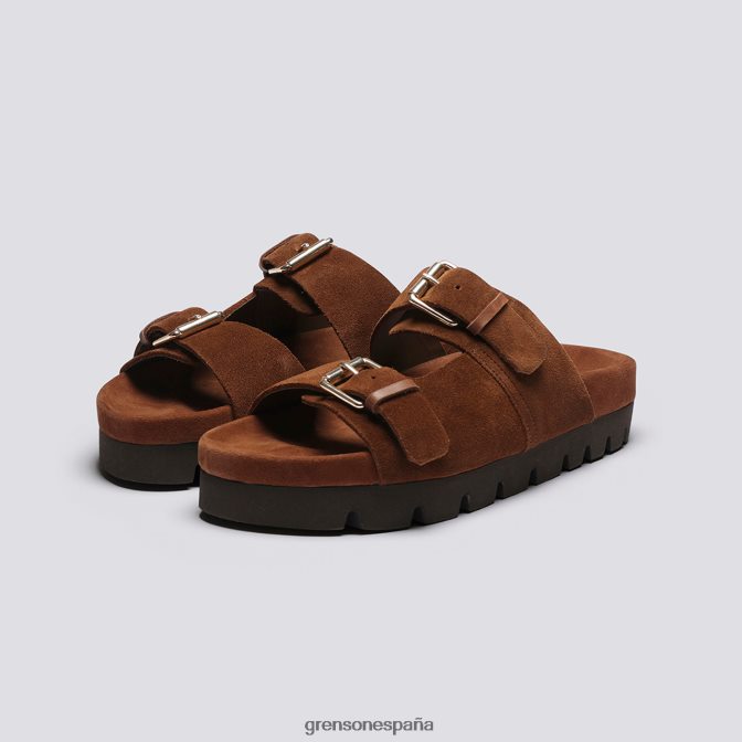 Grenson mujer flora marrón PB0FB373 sandalias