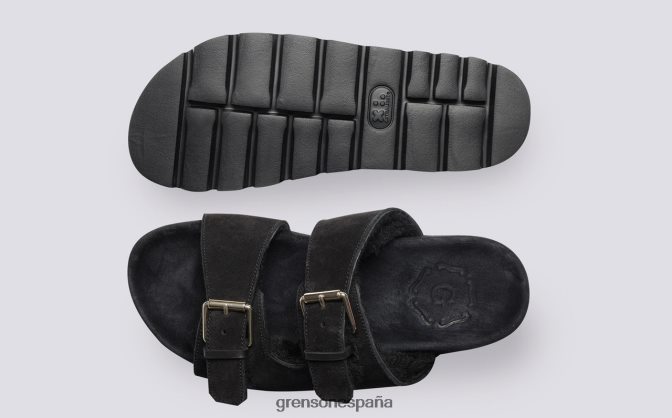 Grenson mujer flora negro PB0FB375 sandalias