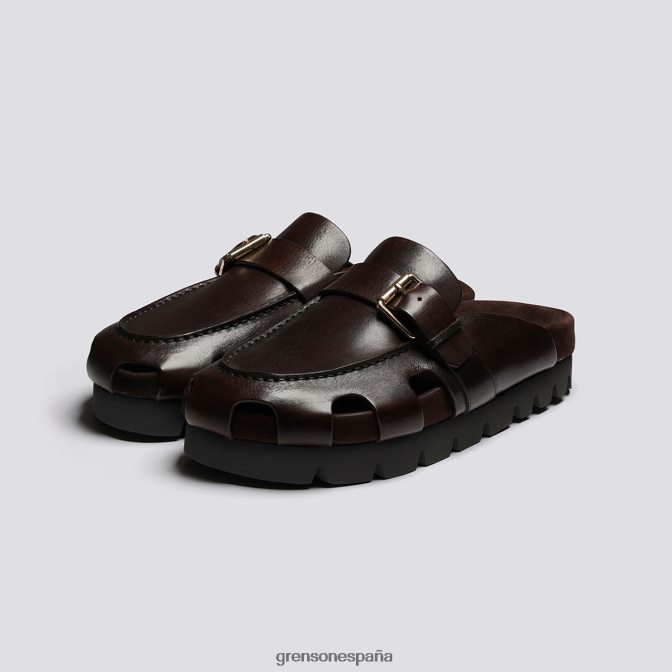 Grenson mujer punteado marron oscuro PB0FB371 sandalias