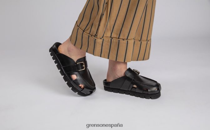 Grenson mujer punteado negro PB0FB372 sandalias