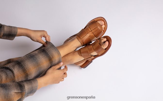 Grenson mujer voluntad 3 jengibre bruñido PB0FB386 sandalias