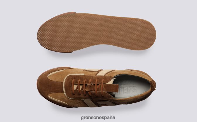 Grenson mujer zapatilla 51 + cafe/crema PB0FB362 zapatillas