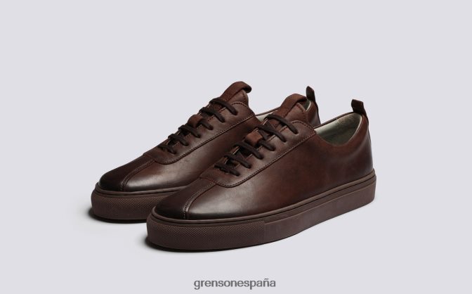 Grenson mujer zapatilla de deporte 1 cafe bruñido PB0FB338 zapatillas