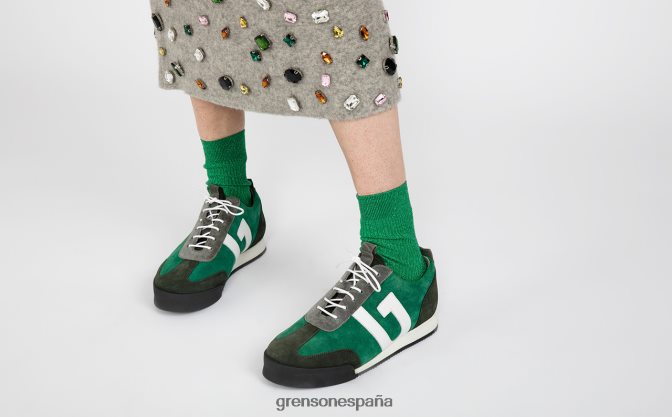 Grenson mujer zapatilla de deporte 51 multi verde PB0FB346 zapatillas