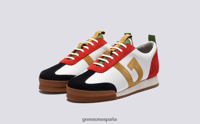 Grenson mujer zapatilla de deporte 51 rojo/verde/blanco PB0FB347 zapatillas