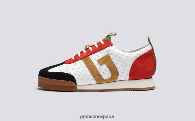Grenson mujer zapatilla de deporte 51 rojo/verde/blanco PB0FB347 zapatillas