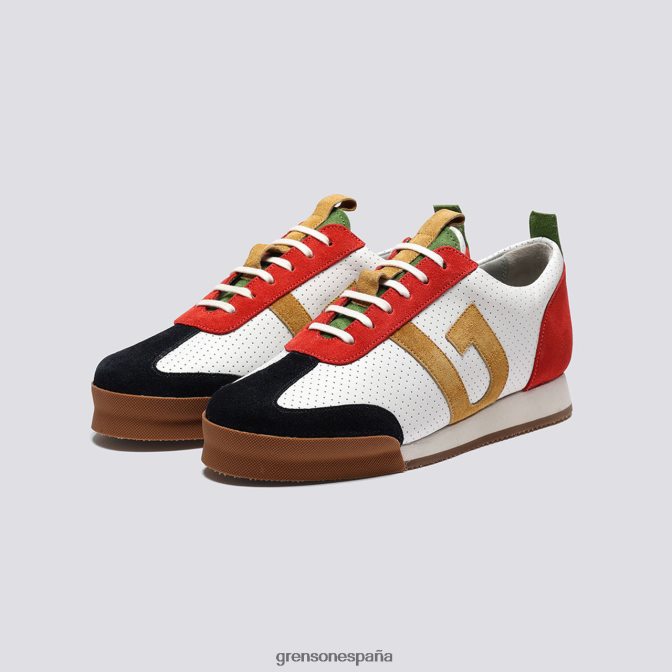 Grenson mujer zapatilla de deporte 51 rojo/verde/blanco PB0FB347 zapatillas