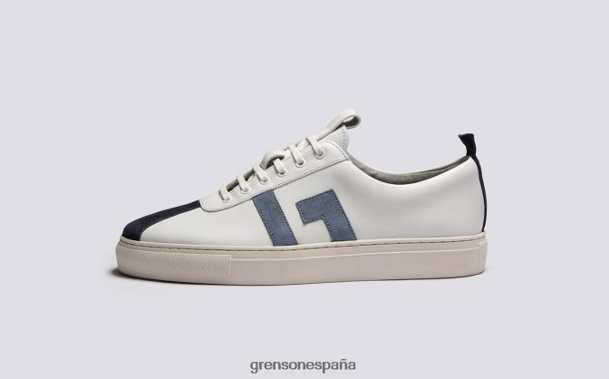 Grenson mujer zapatilla de deporte 67 blanco azul PB0FB352 zapatillas