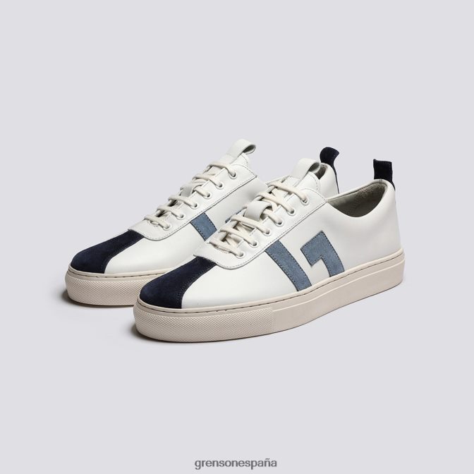 Grenson mujer zapatilla de deporte 67 blanco azul PB0FB352 zapatillas